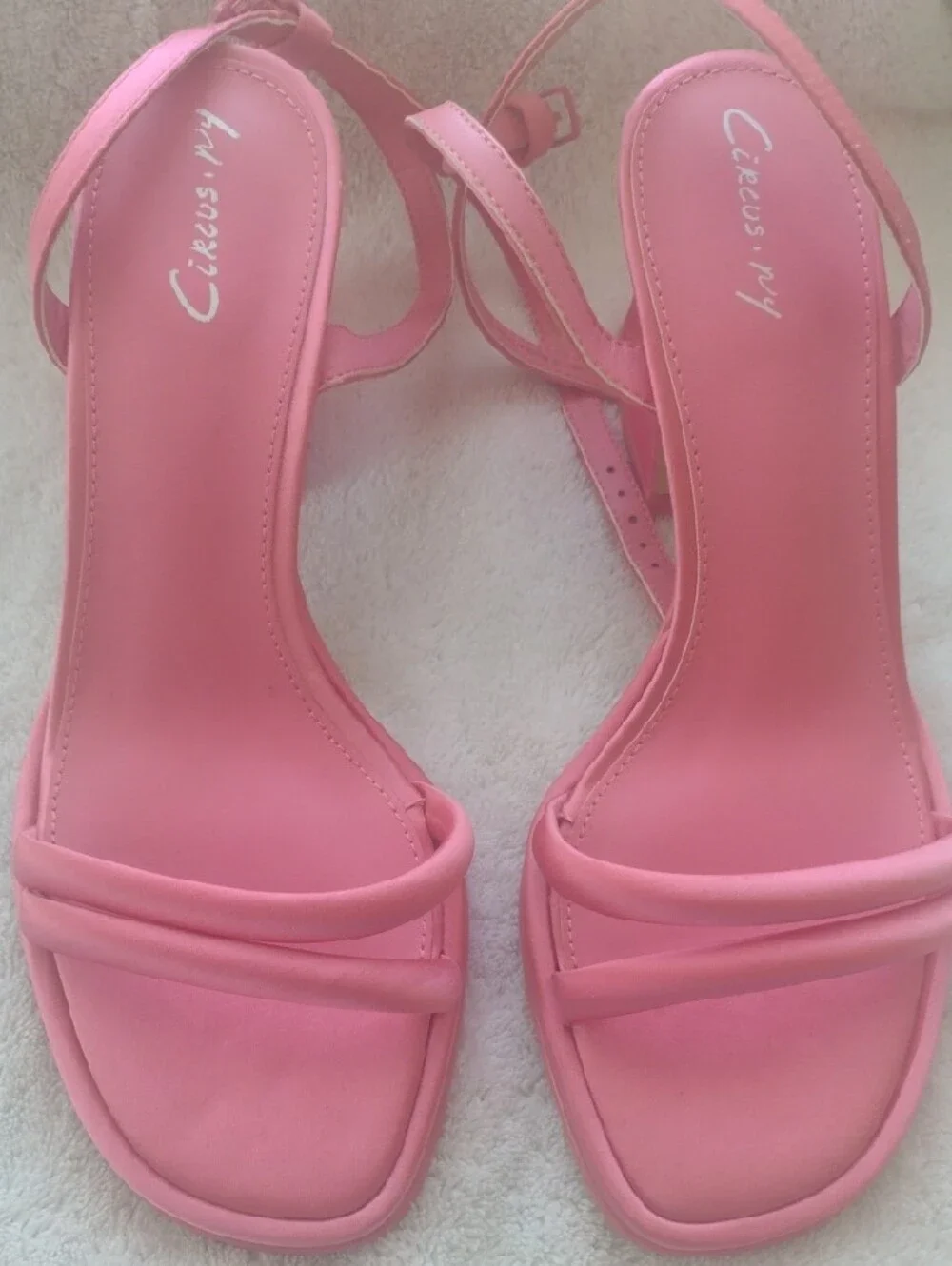 Circus by Sam Edelman Pink Strappy Block Heel Sandals